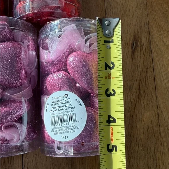 NWT Bundle of 6 Red and Pink Heart Ornaments Sets - 68pcs Total! ❤️💕 - Picture 3 of 11
